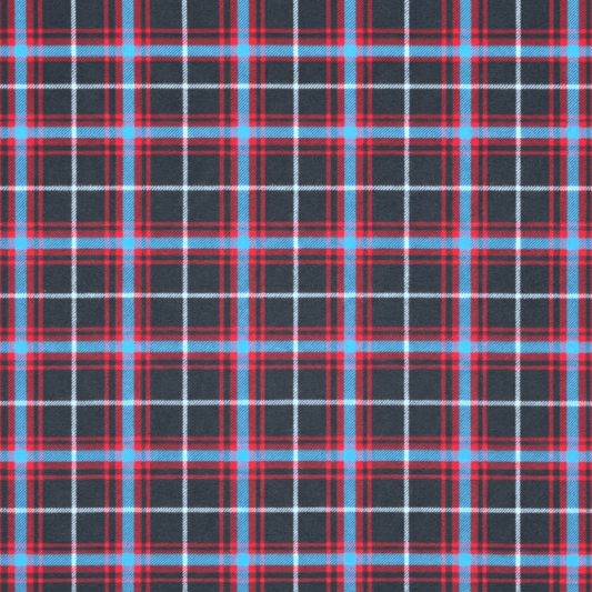 Printed Polar Fleece Tartan Red/Blue - Ragland Fabrics
