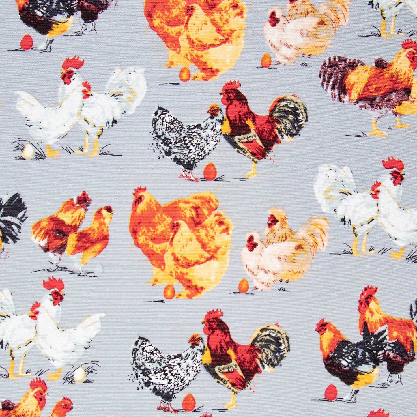 Mini Matt Rooster Grey - Ragland Fabrics