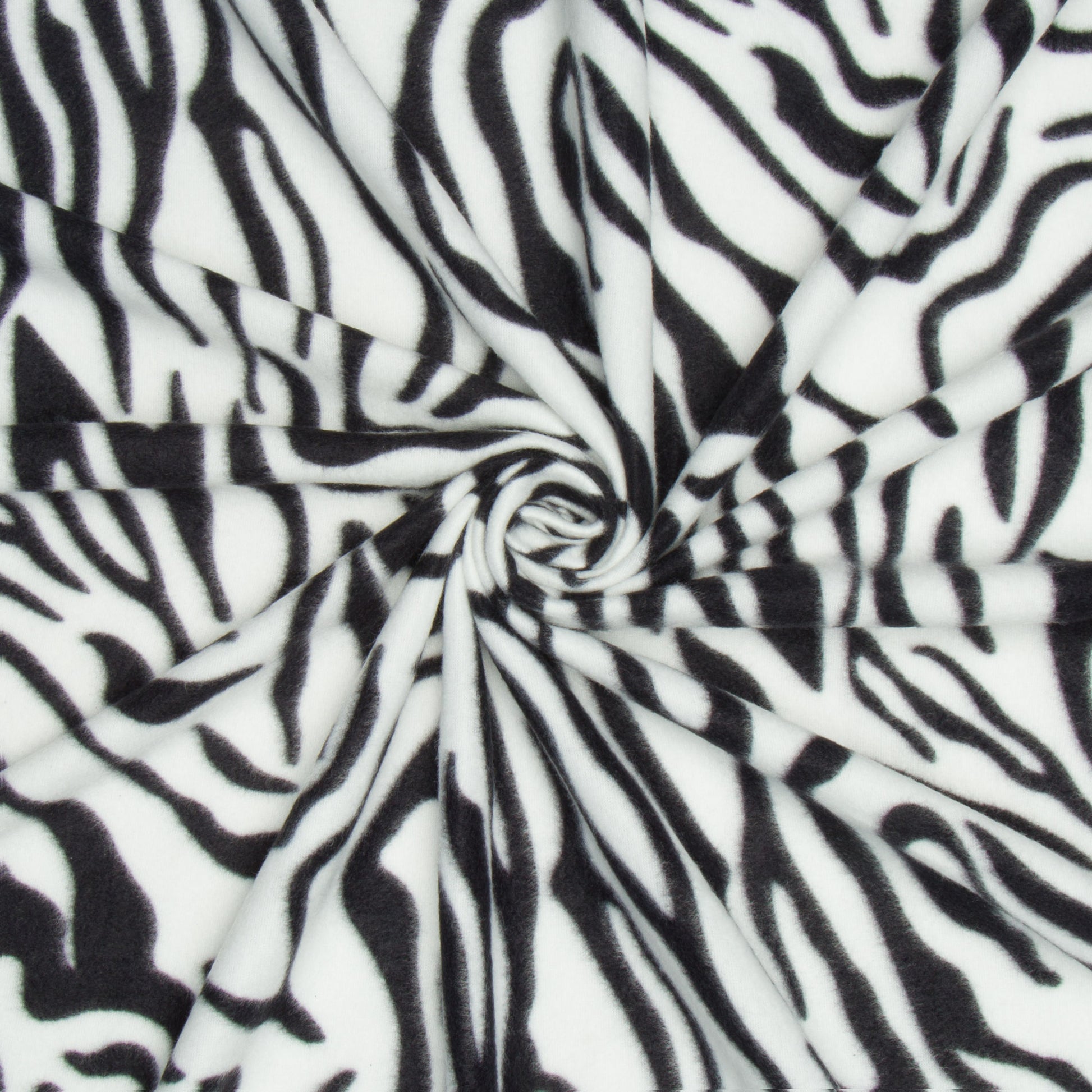 Printed Polar Fleece white tiger - Ragland Fabrics
