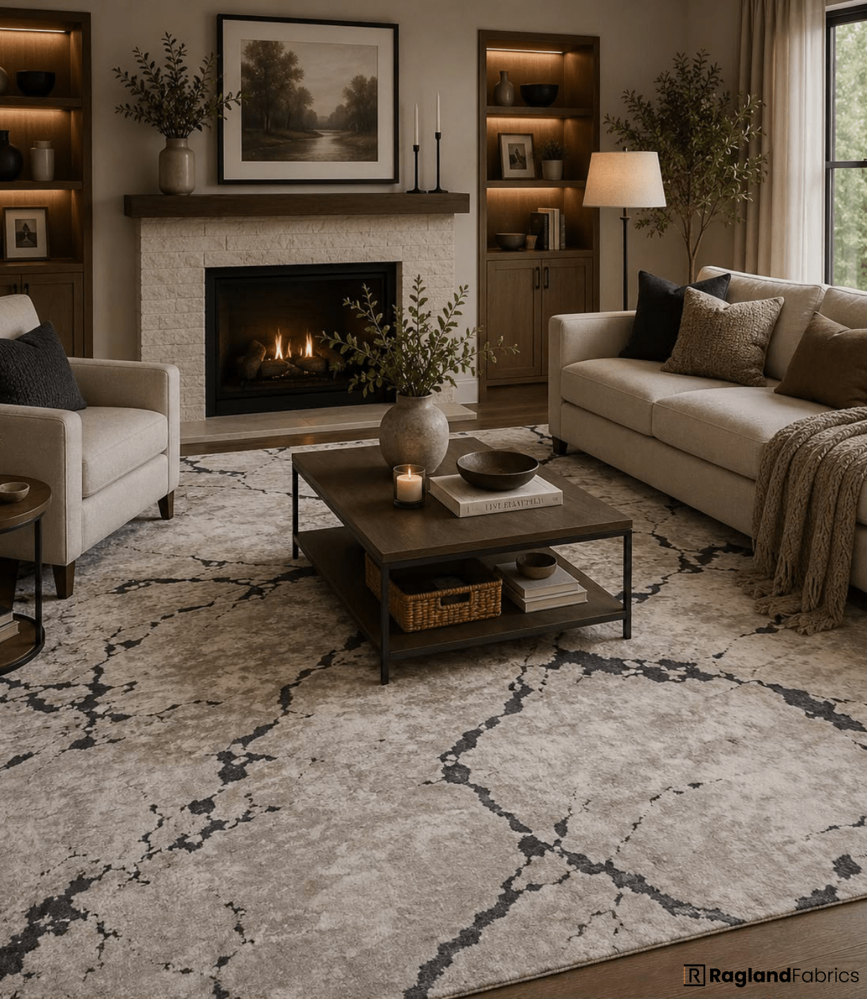 Rug 'Alpine' - Stone - Ragland Fabrics