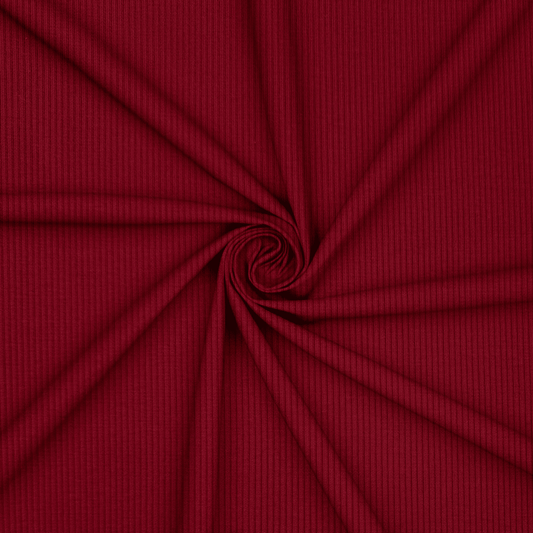 Rib Jersey Knit Red 1m wide - Ragland Fabrics