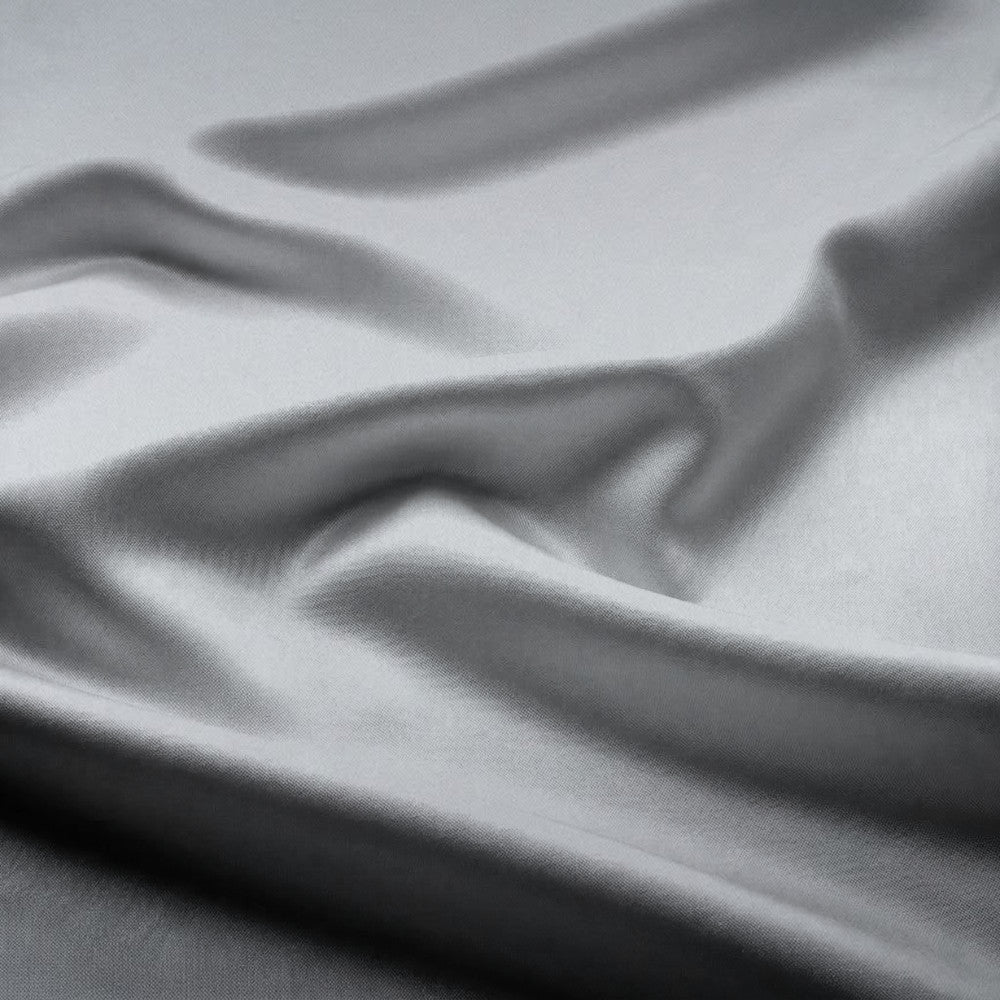 Milano Stretch Satin Silver 53 - Ragland Fabrics