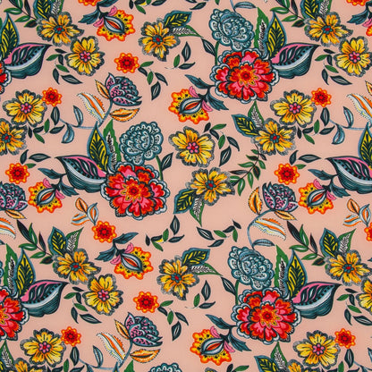 Printed Super Soft Pink Floral Multi - Ragland Fabrics