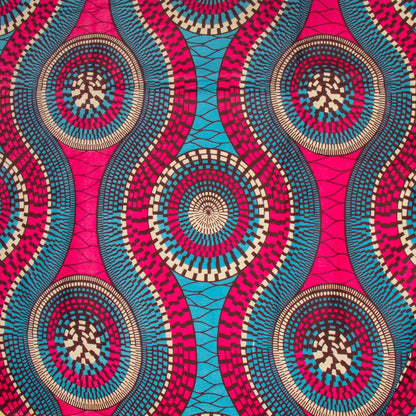 Cotton Wax Prints Curving Paths - Ragland Fabrics