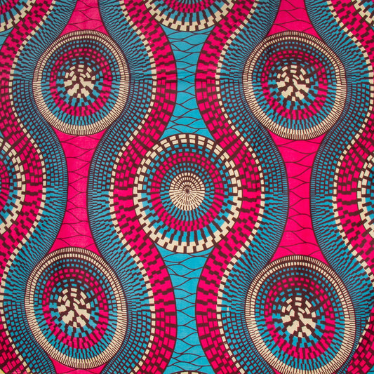 Cotton Wax Prints Curving Paths - Ragland Fabrics