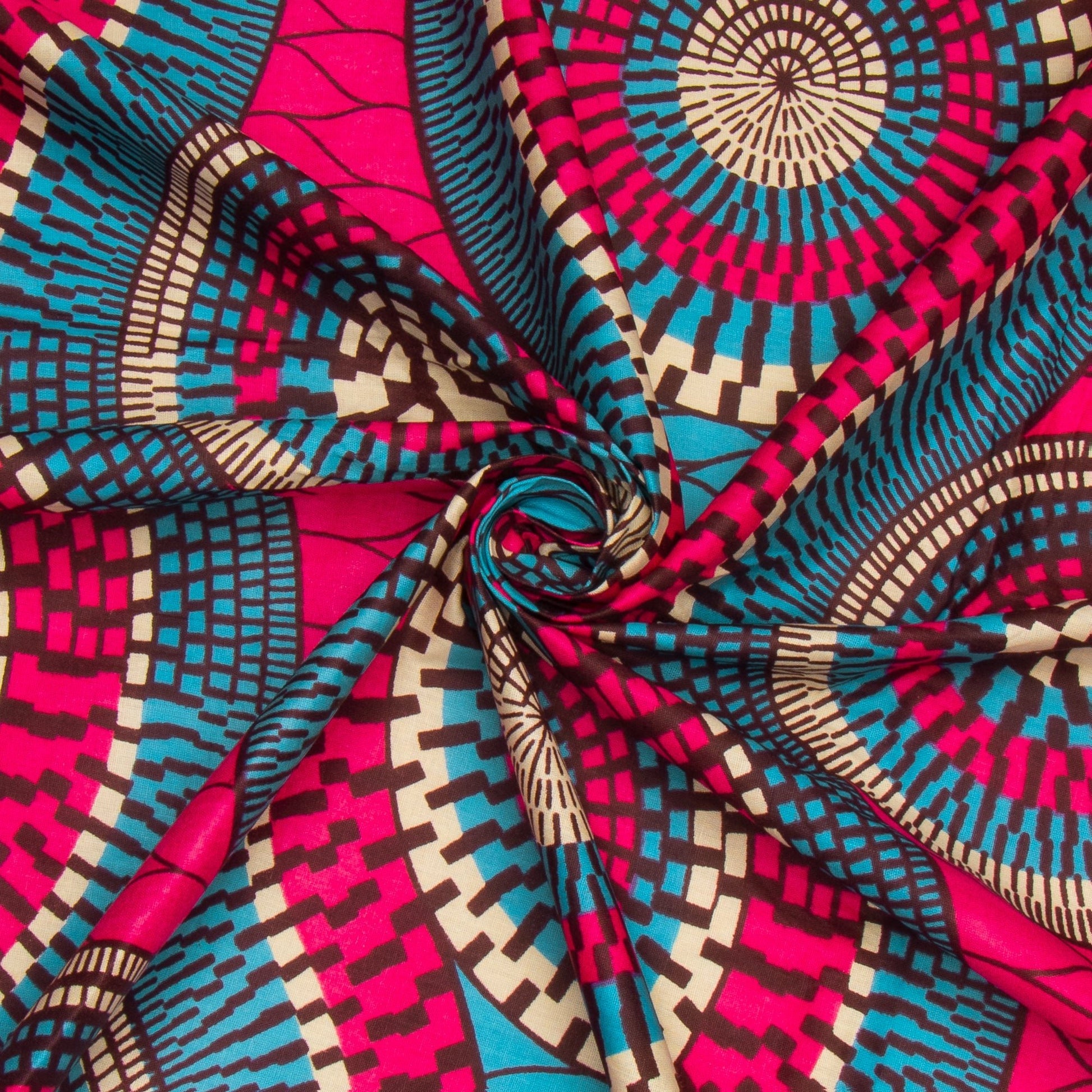 Cotton Wax Prints Curving Paths - Ragland Fabrics