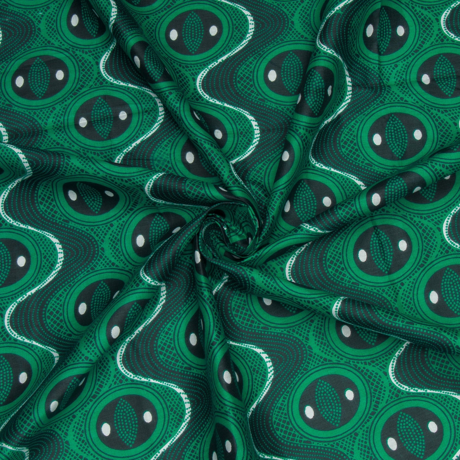 Cotton Wax Prints Waves of Jade - Ragland Fabrics