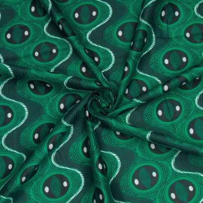 Cotton Wax Prints Waves of Jade - Ragland Fabrics