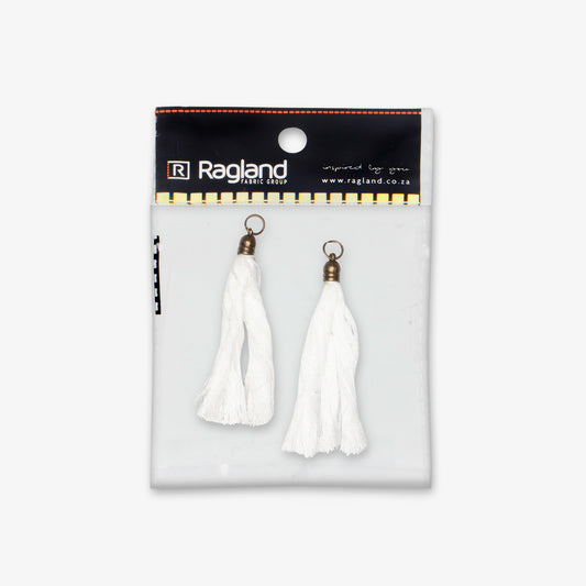 Tassels White 70mm - Ragland Fabrics
