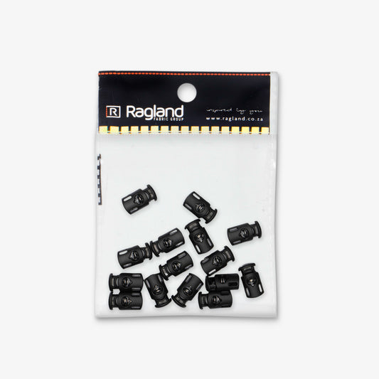 Toggles Single Hole Flat Black (15) - Ragland Fabrics