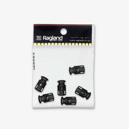 Toggles Single Hole Flat Black (6) - Ragland Fabrics