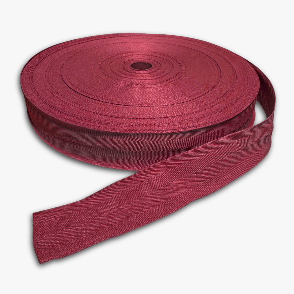 Twill Tape Polyester Maroon 13 38mm - Ragland Fabrics