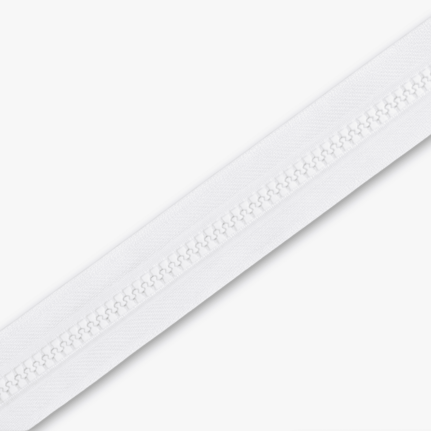 Vislon Type 5 Chunky Zip Open Ended - 25cm White - Ragland Fabrics
