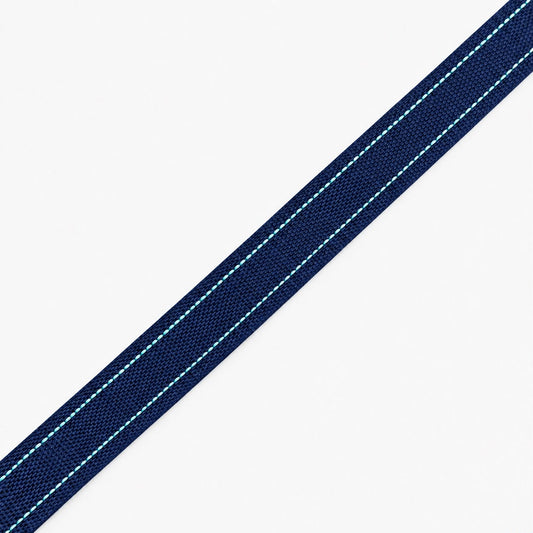 Nylon Webbing 38mm Navy/Turq Stripe - TBD
