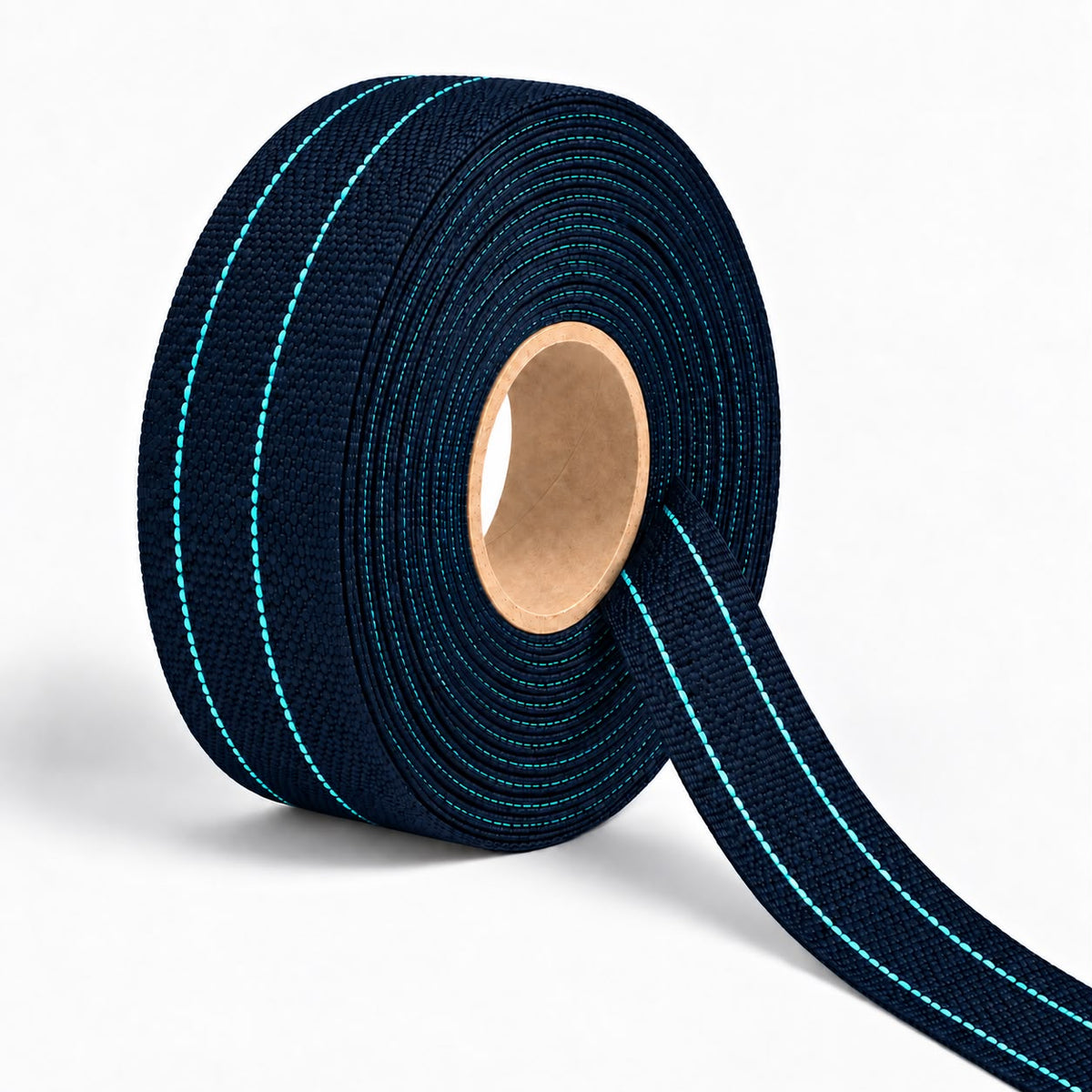 Nylon Webbing 38mm Navy/Turq Stripe - TBD