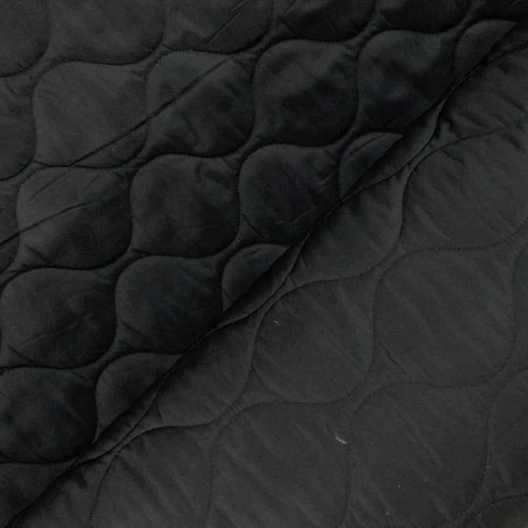Quilted Jacket Material Black - Ragland Fabrics