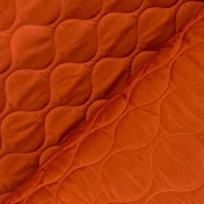 Quilted Jacket Material Orange - Ragland Fabrics