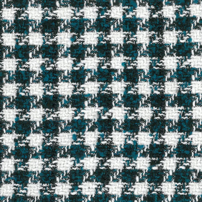 Hounds - Tooth Turquoise Black & White - Ragland Fabrics