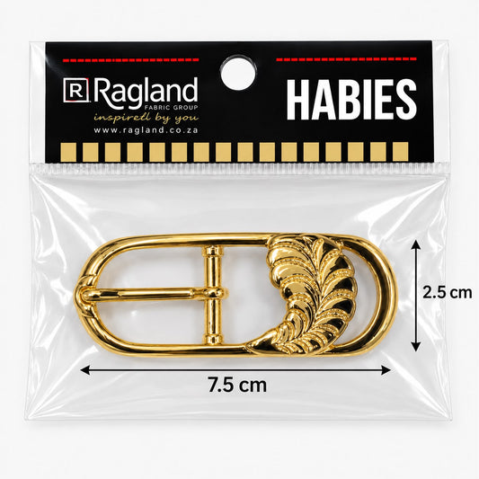 Metal Belt Buckle 'Gold Leaf' - Discontinued