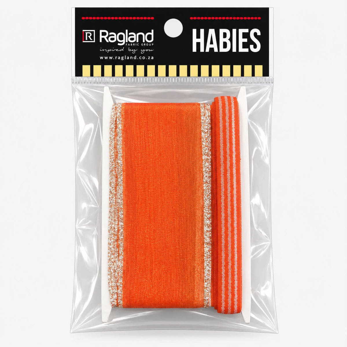 Embellishment / Craft Ribbon - Orange/Silver