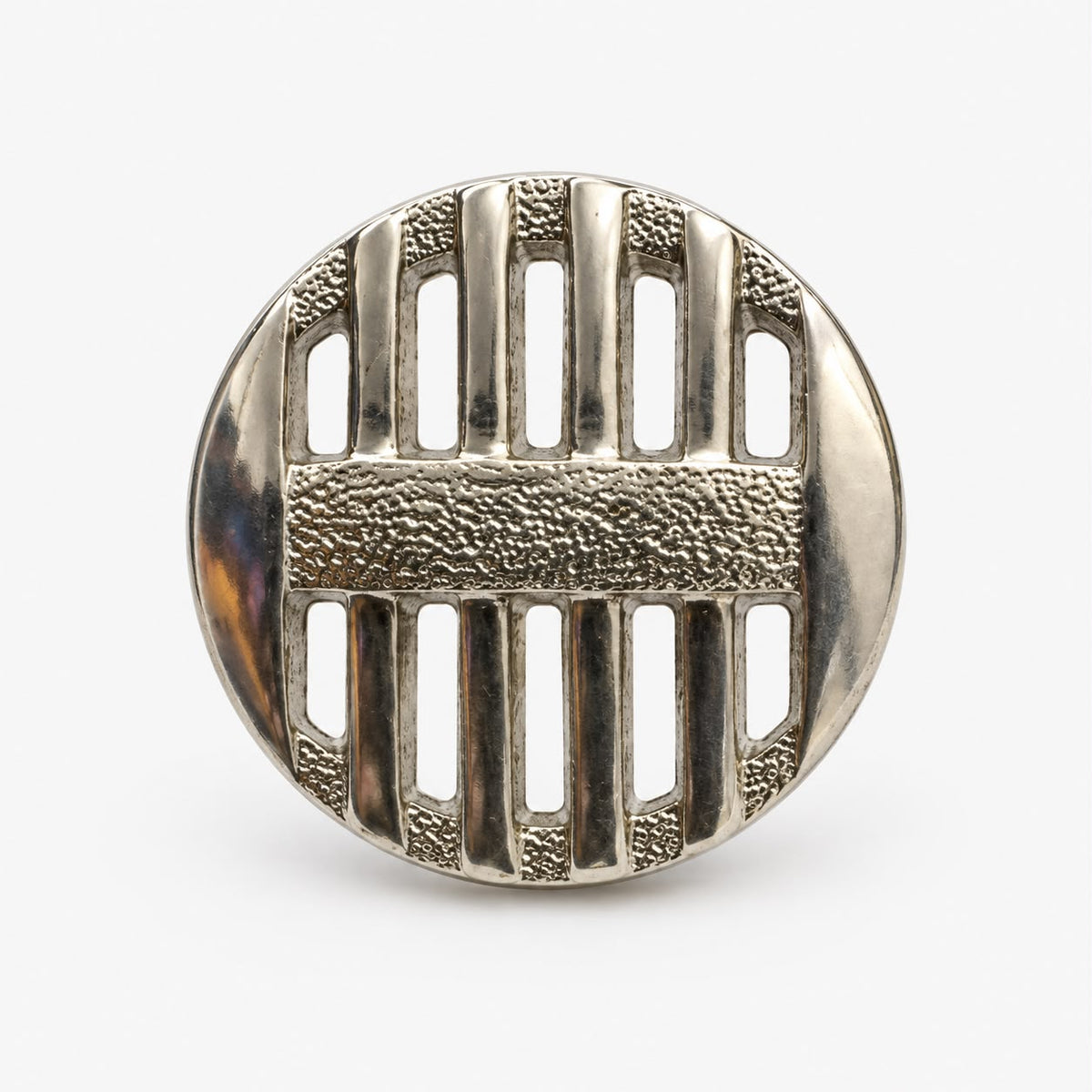 Button Grate Silver - 15mm