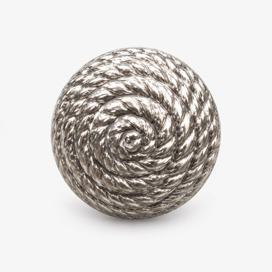 Button Swirly Silver - 12mm