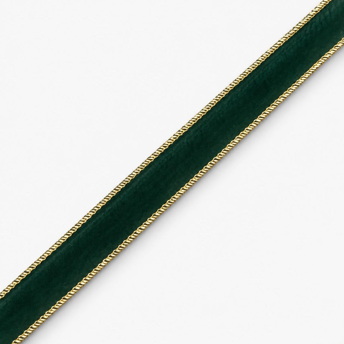 Velvet Ribbon 25mm Bottle Gold Trim