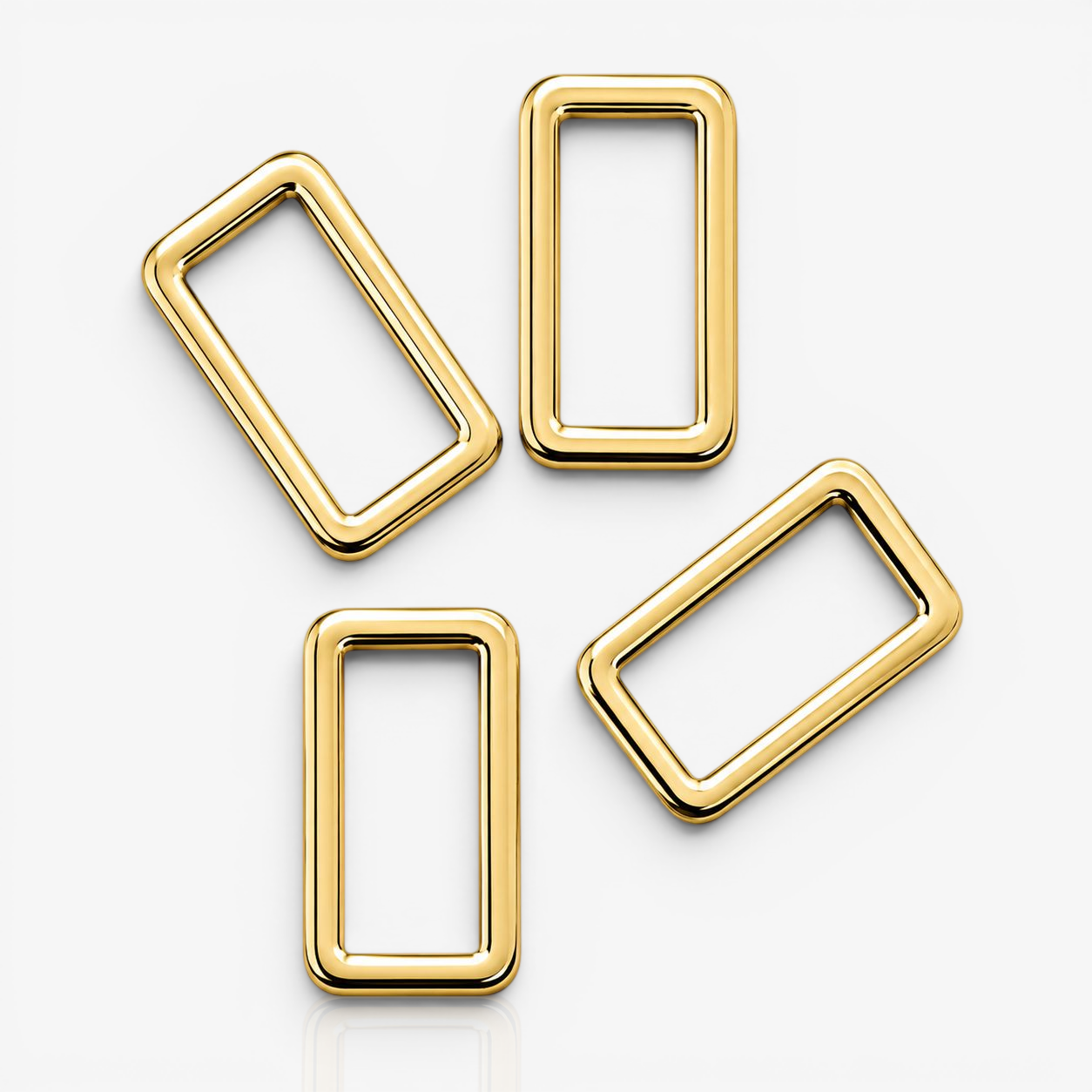 Fashion Rectangles Metal 25mm - Gold