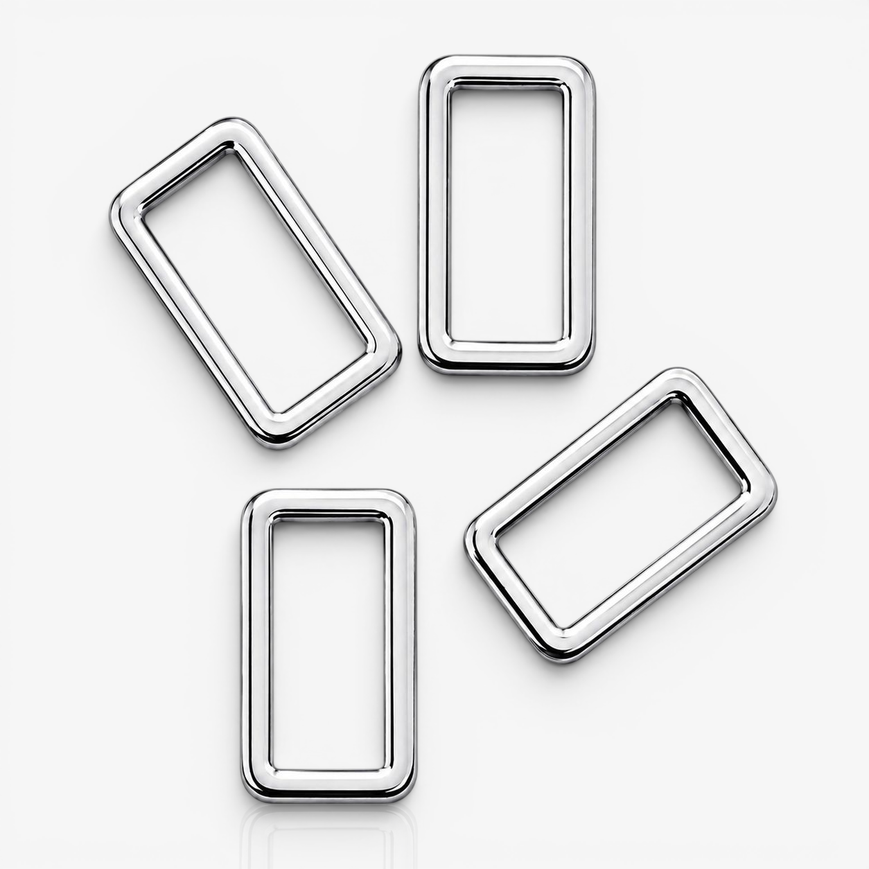 Fashion Rectangles Metal 25mm - Nickel