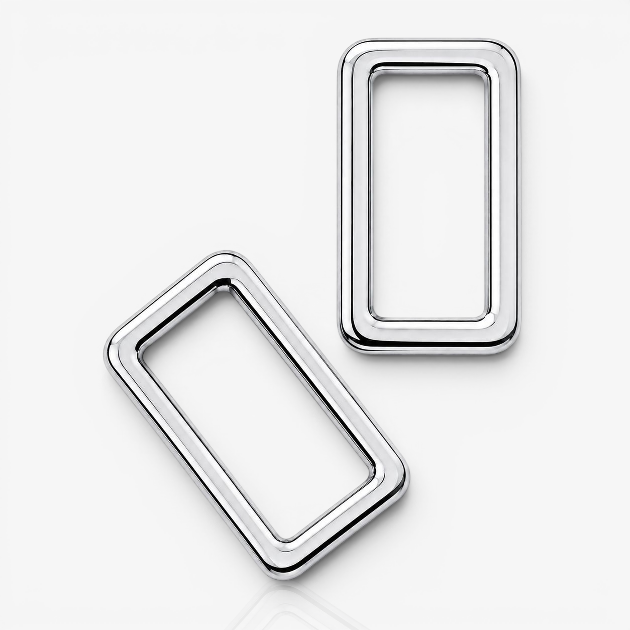 Fashion Rectangles Metal 25mm - Nickel