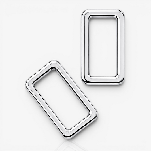 Fashion Rectangles Metal 25mm - Nickel