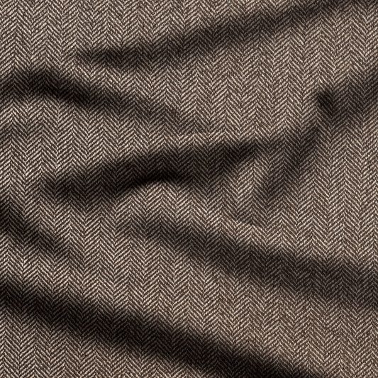 Herringbone Mocca Winter Fabric - Ragland Fabrics