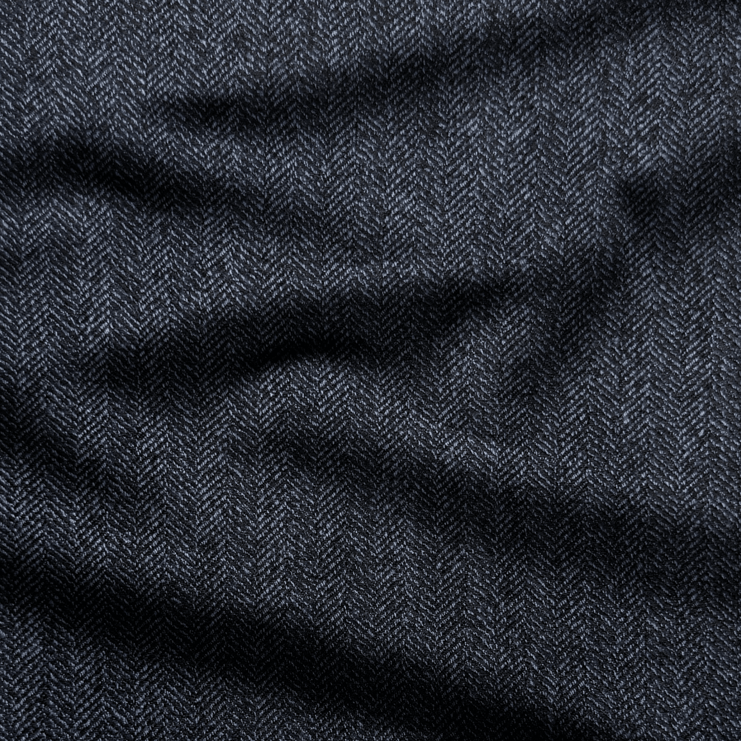 Herringbone Navy Winter Fabric - Ragland Fabrics