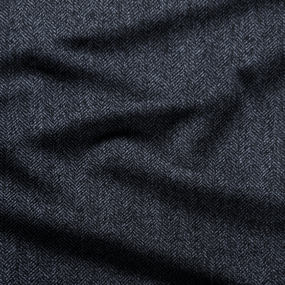 Herringbone Navy Winter Fabric - Ragland Fabrics