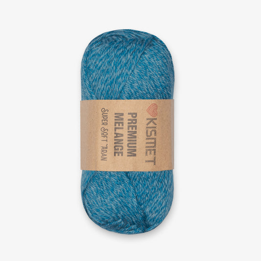 Premium Melange Aran Azure 323 - Ragland Fabrics