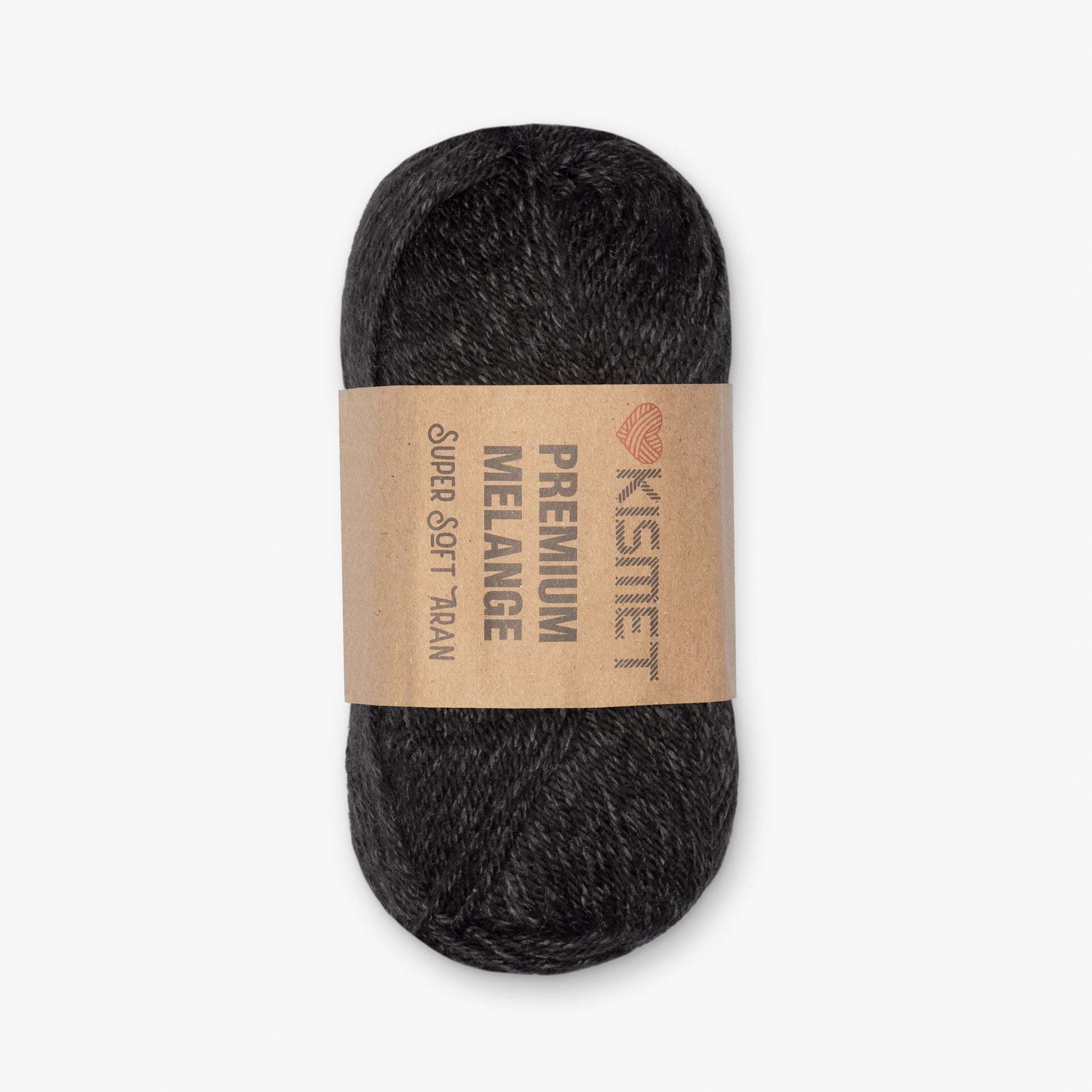 Premium Melange Aran Black 303 - Ragland Fabrics