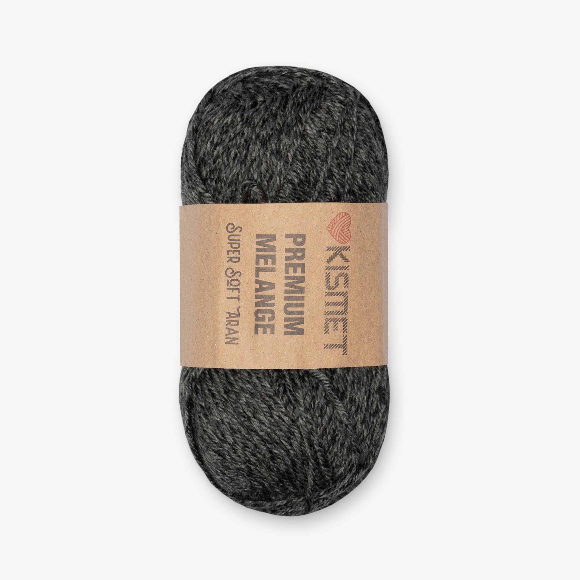 Premium Melange Aran Charcoal 318 - Ragland Fabrics