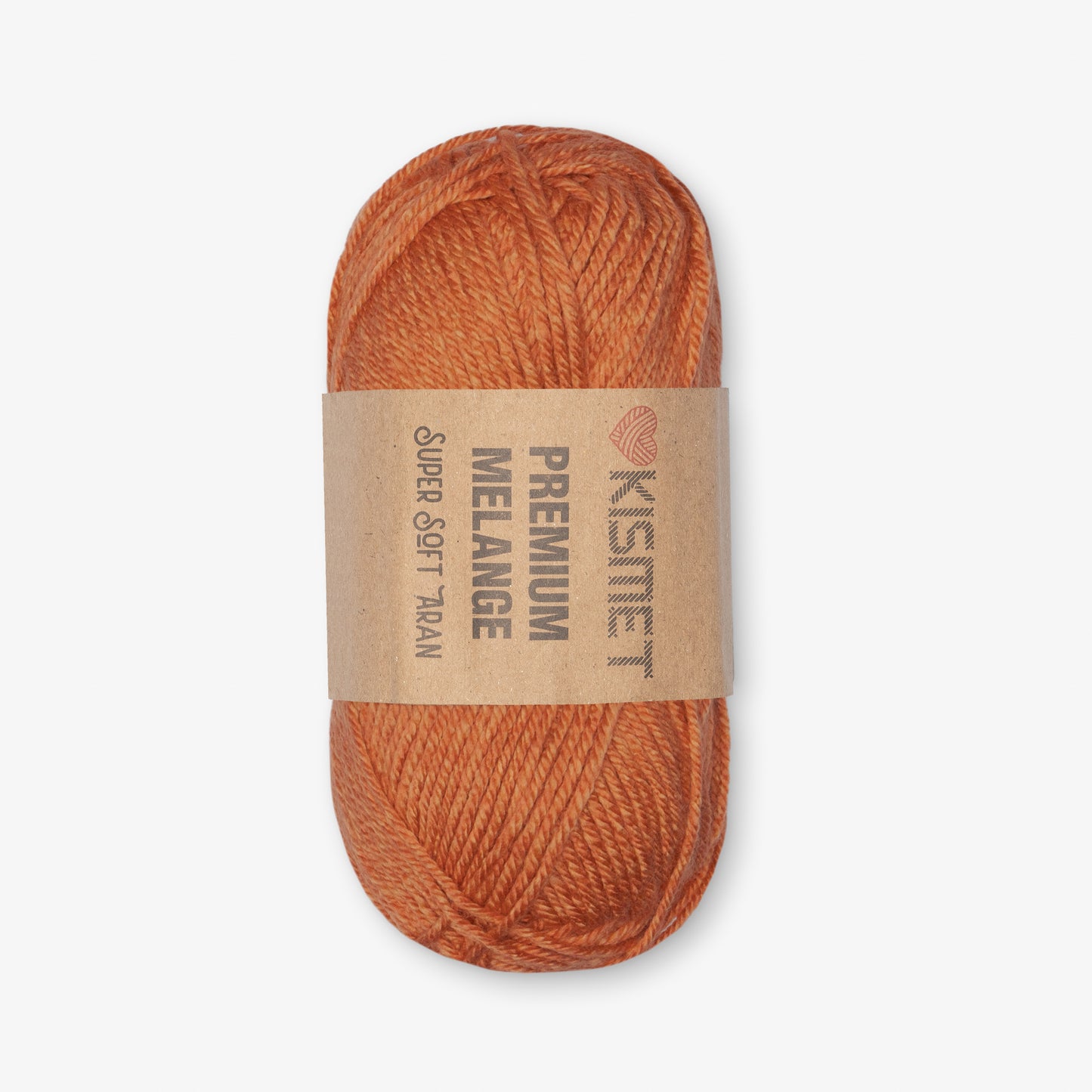 Premium Melange Aran Coral Orange 320 - Ragland Fabrics