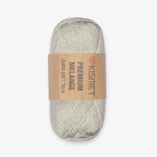 Premium Melange Aran Light Grey 319 - Ragland Fabrics