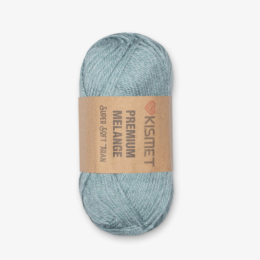 Premium Melange Aran Pale Blue 306 - Ragland Fabrics