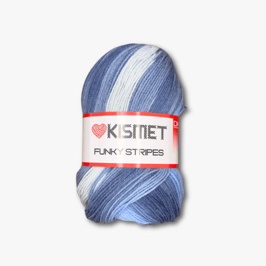 Wool Funky Stripe Arctic 213 - Ragland Fabrics