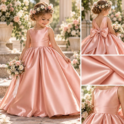 Last Of The Bests | Peach Stretch Satin | 1.40met x 1.40met
