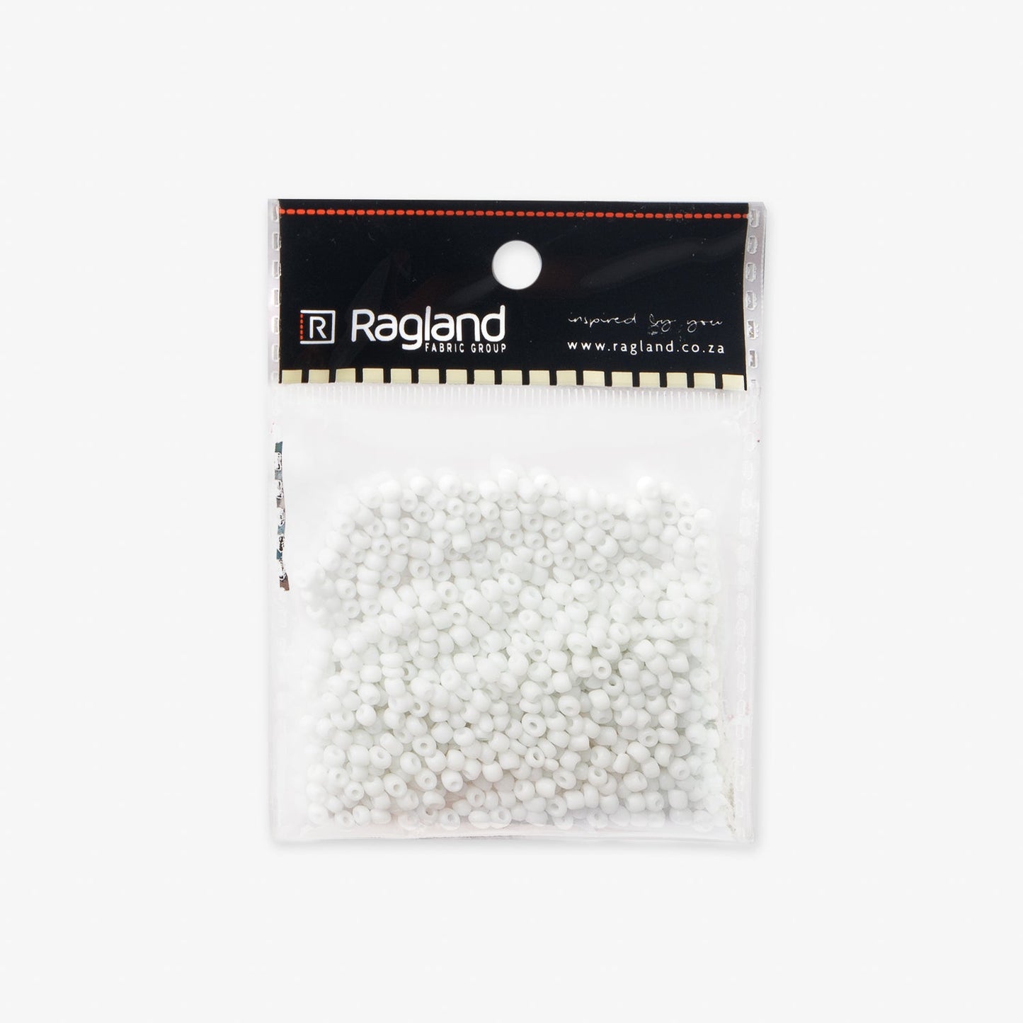 African Beads Size 6 20g White - Ragland Fabrics
