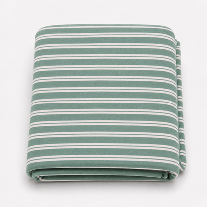 Last Of The Bests | 2m x 1.4m Cotton Lycra Aqua Stripe
