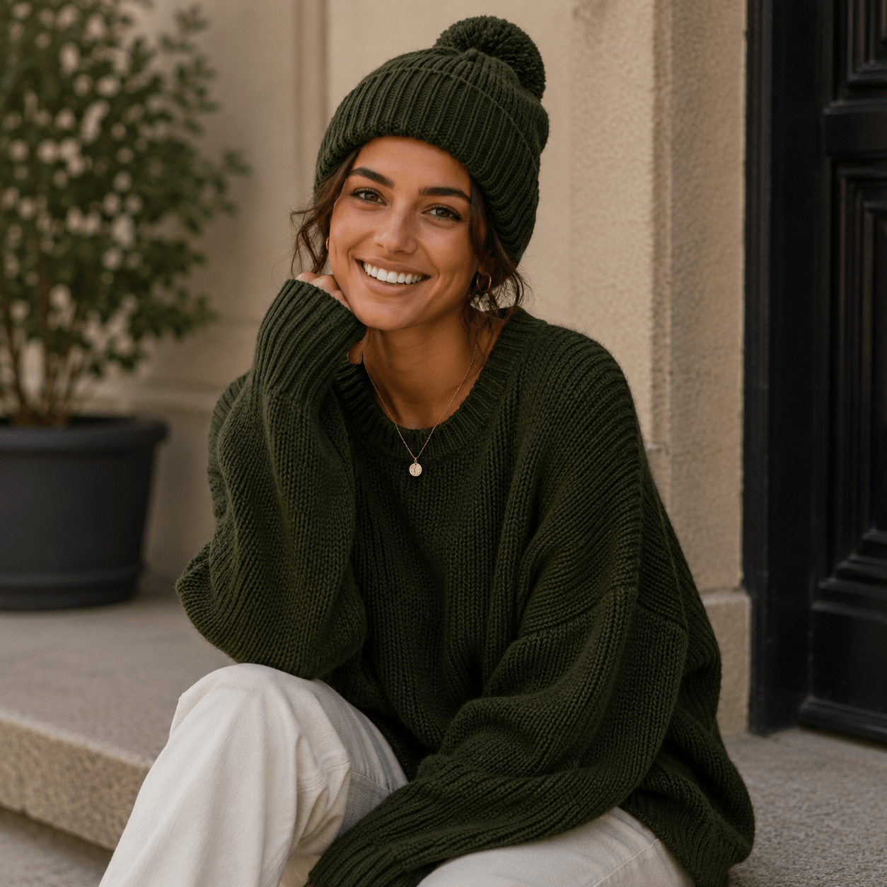Wool 'Feels Like Cashmere' Bottle Green FLC21 - Ragland Fabrics