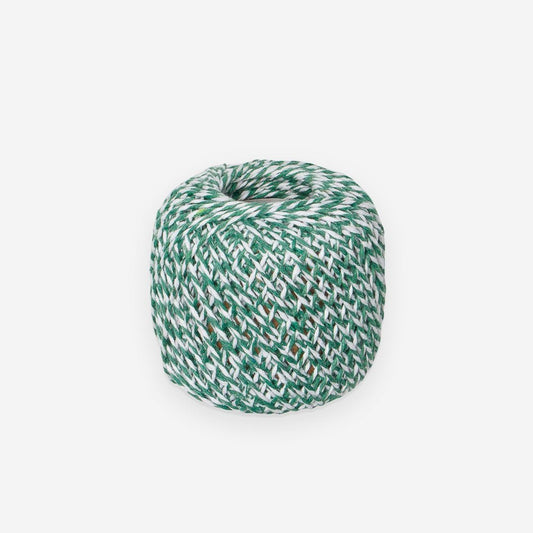 Bakers Twine / Macrame String 1mm Green/White TO BE DISC - Ragland Fabrics