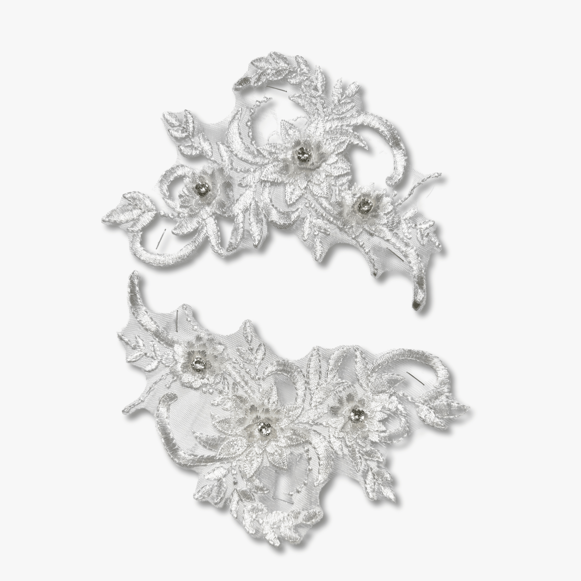 Beaded Bridal Motif - Double Floral - Ragland Fabrics