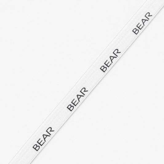Elastic Fold Over | Lip Elastic 15mm | White Bear - Ragland Fabrics