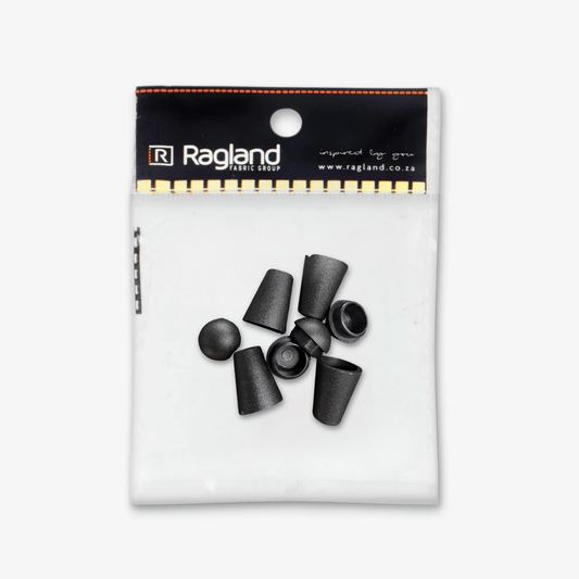 Bell Cord End Caps 5mm Black - Ragland Fabrics
