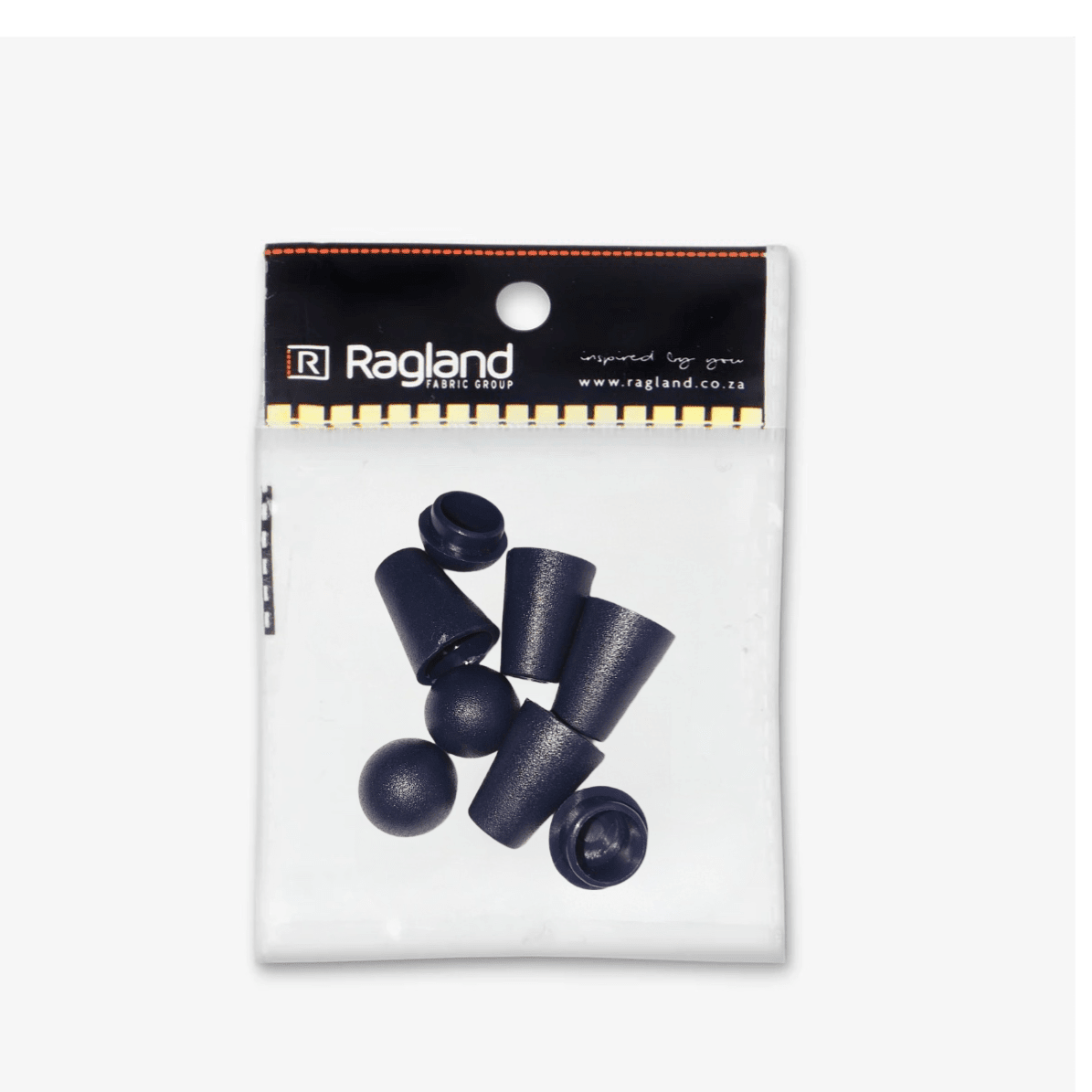 Bell Cord End Caps 5mm Navy - Ragland Fabrics
